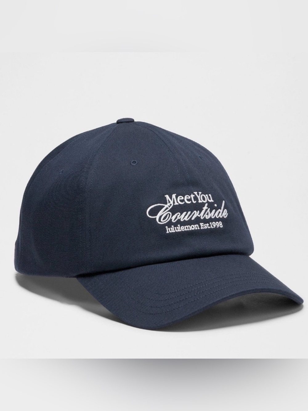 Lululemon Classic Ball Cap Adjustable "Meet You Courtside" NWT S/M (TRNV/WHT)
